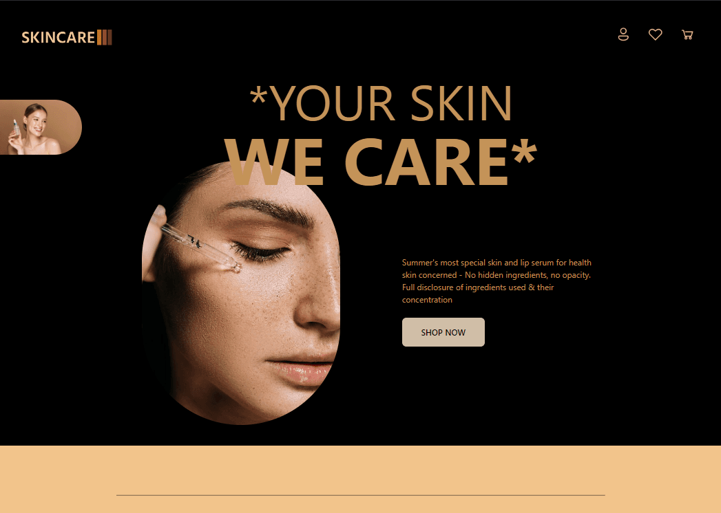 E-commerce skincare